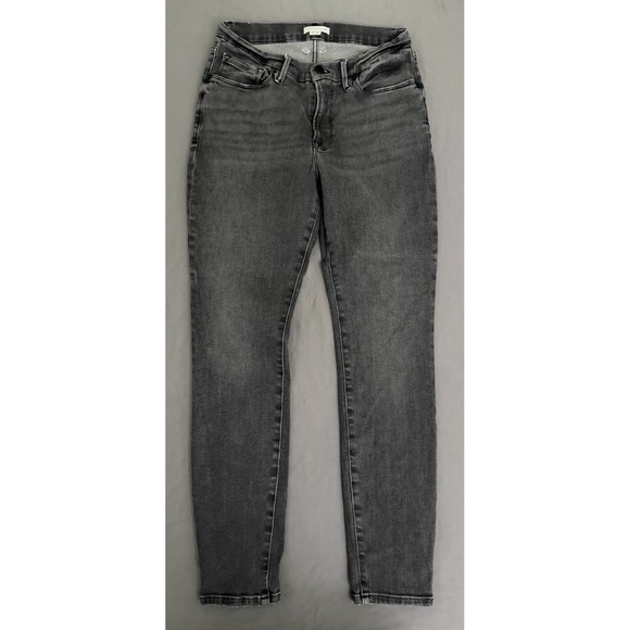 Good American Denim - Good American Skinny Jeans Women's Size 8/29 Black Denim Wash Mid Rise Stretch